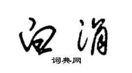 朱锡荣白涓草书个性签名怎么写