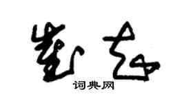 朱锡荣崔知草书个性签名怎么写