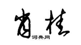 朱锡荣肖桂草书个性签名怎么写