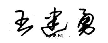 朱锡荣王建勇草书个性签名怎么写