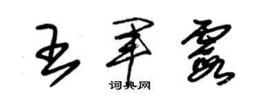 朱锡荣王军霞草书个性签名怎么写