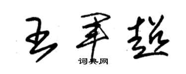 朱锡荣王军超草书个性签名怎么写