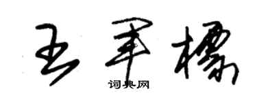 朱锡荣王军标草书个性签名怎么写