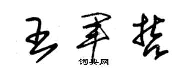 朱锡荣王军哲草书个性签名怎么写