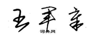 朱锡荣王军章草书个性签名怎么写