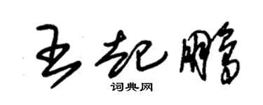 朱锡荣王起鹏草书个性签名怎么写