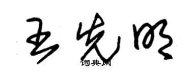 朱锡荣王先明草书个性签名怎么写