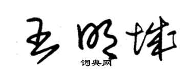 朱锡荣王明城草书个性签名怎么写