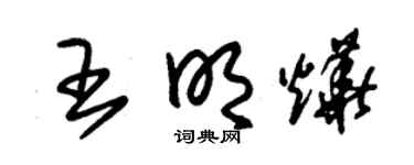 朱锡荣王明烨草书个性签名怎么写