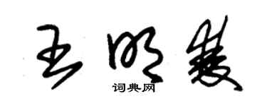 朱锡荣王明双草书个性签名怎么写