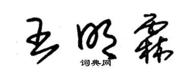 朱锡荣王明霖草书个性签名怎么写