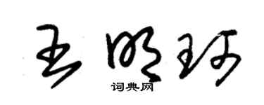 朱锡荣王明珂草书个性签名怎么写