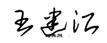 朱锡荣王建江草书个性签名怎么写