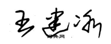 朱锡荣王建冰草书个性签名怎么写