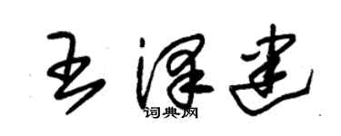 朱锡荣王泽建草书个性签名怎么写