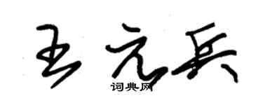 朱锡荣王元兵草书个性签名怎么写