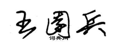 朱锡荣王园兵草书个性签名怎么写