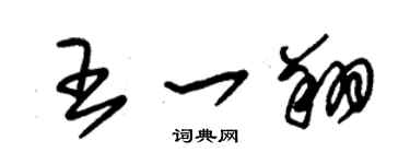 朱锡荣王一翔草书个性签名怎么写