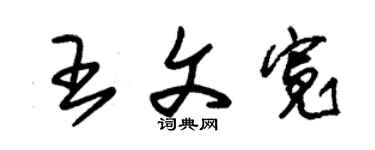 朱锡荣王文宽草书个性签名怎么写