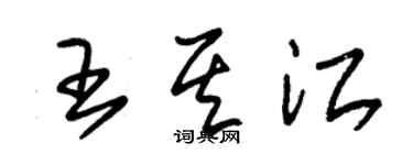 朱锡荣王其江草书个性签名怎么写