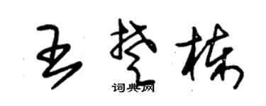 朱锡荣王楚栋草书个性签名怎么写