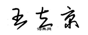 朱锡荣王立京草书个性签名怎么写