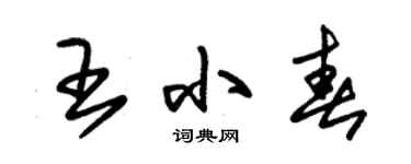 朱锡荣王小春草书个性签名怎么写