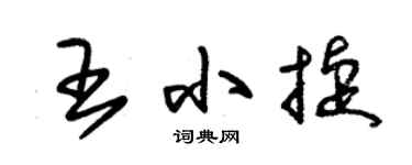 朱锡荣王小捷草书个性签名怎么写