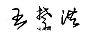 朱锡荣王楚洪草书个性签名怎么写