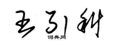 朱锡荣王引科草书个性签名怎么写