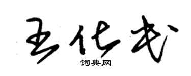 朱锡荣王化民草书个性签名怎么写