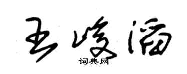 朱锡荣王峻滔草书个性签名怎么写