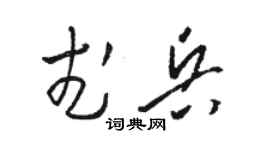 骆恒光武兵草书个性签名怎么写