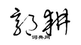 曾庆福郭耕草书个性签名怎么写