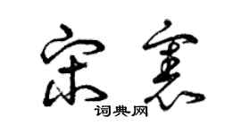 曾庆福宋宪草书个性签名怎么写