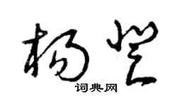 曾庆福杨登草书个性签名怎么写