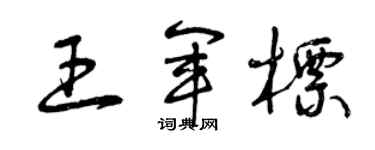 曾庆福王军标草书个性签名怎么写