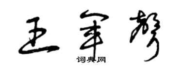 曾庆福王军声草书个性签名怎么写