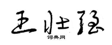 曾庆福王壮强草书个性签名怎么写