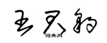 朱锡荣王君豹草书个性签名怎么写