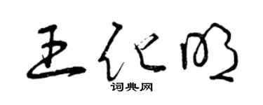 曾庆福王化明草书个性签名怎么写