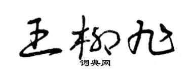 曾庆福王柳旭草书个性签名怎么写