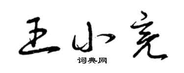 曾庆福王小亮草书个性签名怎么写