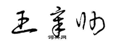 曾庆福王章帅草书个性签名怎么写