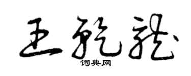 曾庆福王乾龙草书个性签名怎么写