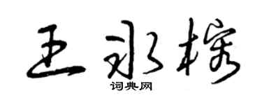 曾庆福王冰榕草书个性签名怎么写