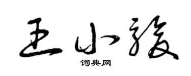 曾庆福王小骏草书个性签名怎么写