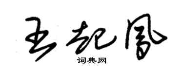 朱锡荣王起凤草书个性签名怎么写