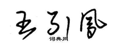 朱锡荣王引凤草书个性签名怎么写