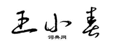 曾庆福王小春草书个性签名怎么写